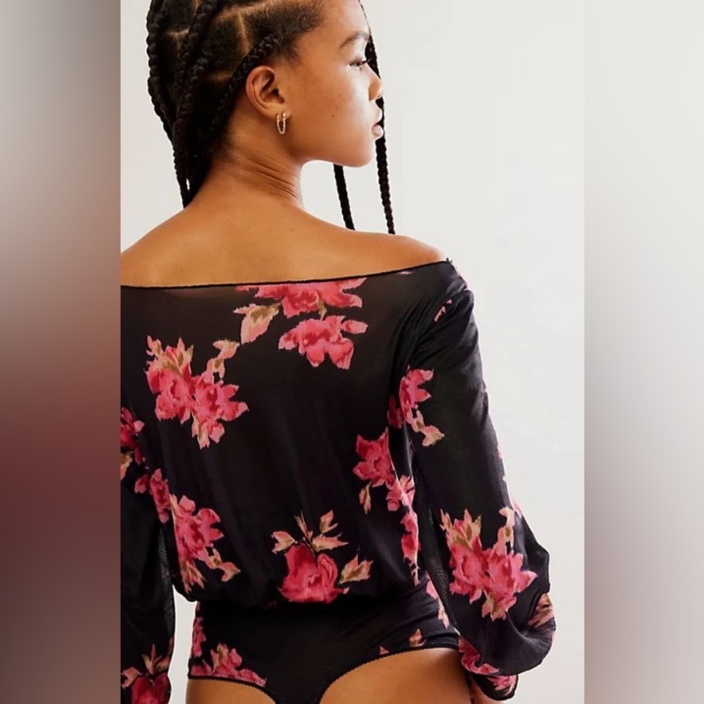 Free People x Intimately Undercover Printed Bodysuit Size M NWOT Floral - Picture 5 of 17